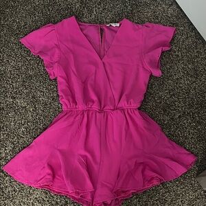 She + Sky Vibrant Pink Women’s Romper